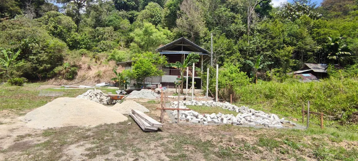 Chillax area and toilet under construction